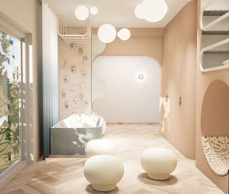 Wnętrze pokoju dziecięcego w stylu dopamine decor, eklektycznym i nowoczesnym.