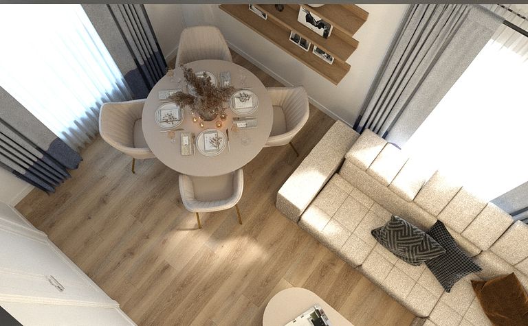 Salon z kuchnią