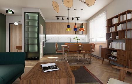 Mieszkanie w stylu mid century modern w Gdyni