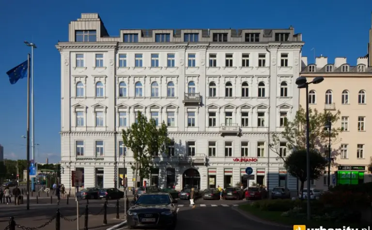 Elewacja budynku w stylu eklektycznym, nowoczesnym i vintage.